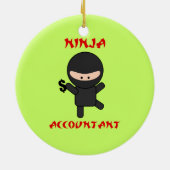 Ninja Buchhalter mit Dollar-Zeichen Keramikornament (Hinten)