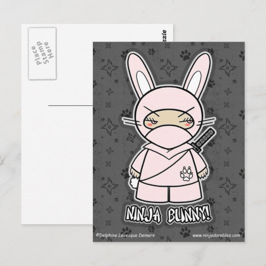 Ninja Bunny! Postkarte (Vorne/Hinten)