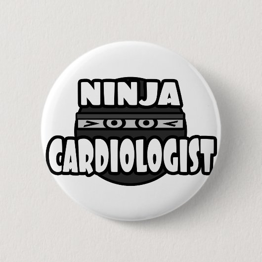 Ninja Cardiologin Button (Vorderseite)