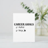 Ninja Career Goals - Autor Postkarte (Stehend Vorderseite)