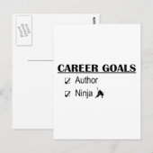Ninja Career Goals - Autor Postkarte (Vorne/Hinten)