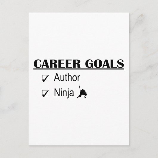 Ninja Career Goals - Autor Postkarte (Vorderseite)