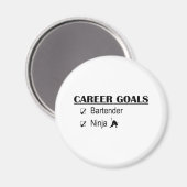Ninja Career Goals - Barkeeper Magnet (Vorderseite/Rückseite)