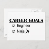 Ninja Career Goals - Ingenieur Postkarte (Vorne/Hinten)
