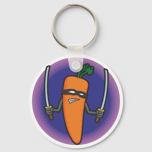 Ninja Carrot Keyring Schlüsselanhänger (Vorderseite)
