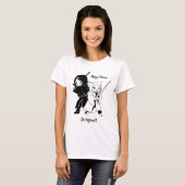 Ninja Cat Black and White T - Shirt (Vorne ganz)