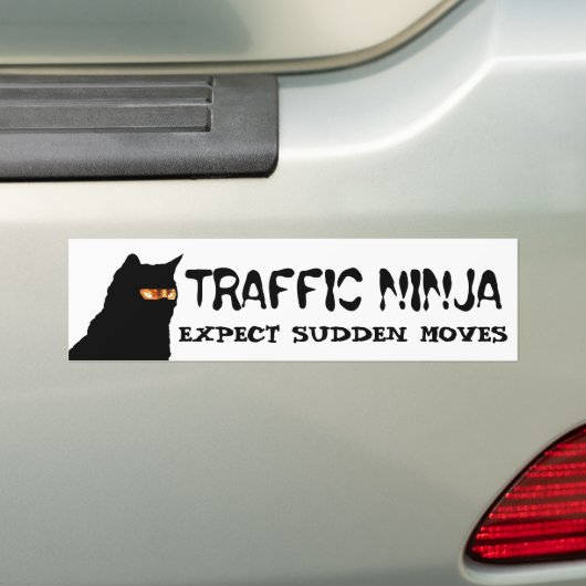 Ninja Cat erwartet plötzliche Bewegungen Autoaufkleber (Auf Auto)