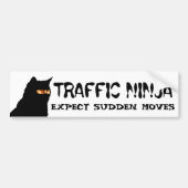 Ninja Cat erwartet plötzliche Bewegungen Autoaufkleber (Vorne)