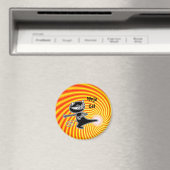 Ninja Cat Firekick Magnet (In Situ (Geschirrspüler))