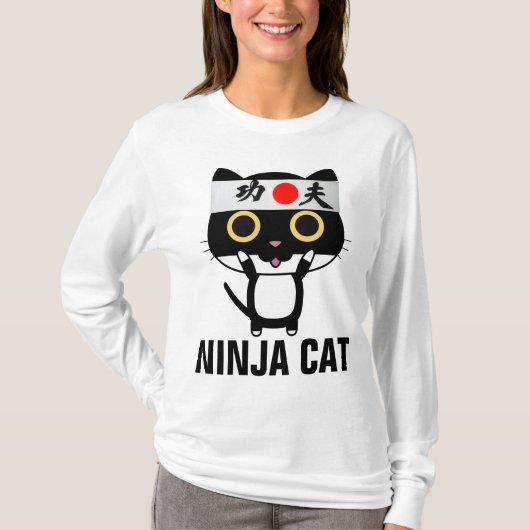 NINJA CAT Funny Mens T - Shirt (Vorderseite)