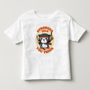 Ninja Cat Größer als Sie denken Kleinkind T-shirt
