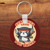 Ninja Cat | Größer als Sie denken Schlüsselanhänger (Vorderseite)