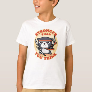 Ninja Cat Größer als Sie denken T-Shirt