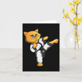 Ninja Cat Karate Martial Arts Taekwondo Cat Eigent Karte (Gelbe Blume)