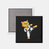 Ninja Cat Karate Martial Arts Taekwondo Cat Eigent Magnet (Vorderseite/Rückseite)