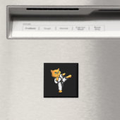 Ninja Cat Karate Martial Arts Taekwondo Cat Eigent Magnet (In Situ (Geschirrspüler))