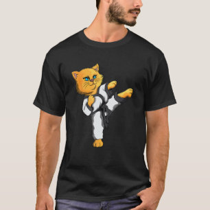 Ninja Cat Karate Martial Arts Taekwondo Cat Eigent T-Shirt