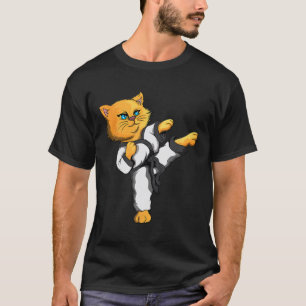 Ninja Cat Karate Martial Arts Taekwondo Cat Eigent T-Shirt