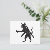 Ninja Cat Postkarte (Stehend Vorderseite)