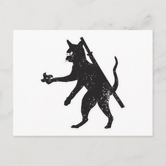 Ninja Cat Postkarte (Vorderseite)