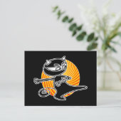 Ninja Cat Postkarte (Stehend Vorderseite)