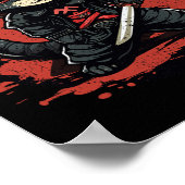 Ninja Cat Samurai Cat Poster (Ecke)