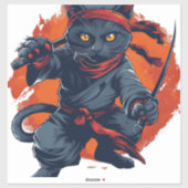 Ninja Cat Stealth Aufkleber (Blatt)