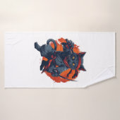 Ninja Cat Stealth Badehandtuch (Badehandtuch)