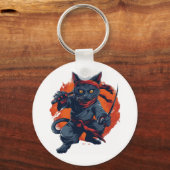 Ninja Cat Stealth Schlüsselanhänger (Vorderseite)