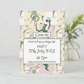 Ninja cats icecream einladung (Stehend Vorderseite)