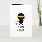 Ninja Chick Greeting Card Karte (Rückseite)