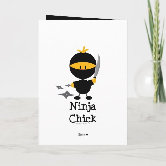 Ninja Chick Greeting Card Karte (Rückseite)