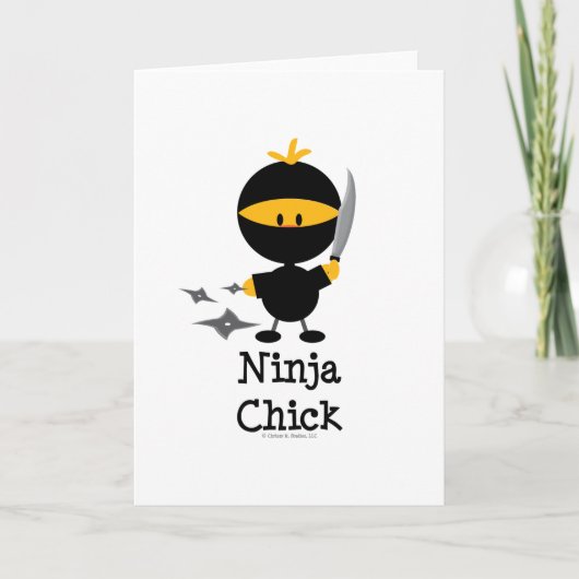 Ninja Chick Greeting Card Karte (Vorderseite)