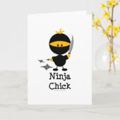 Ninja Chick Greeting Card Karte (Gelbe Blume)