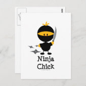 Ninja Chick Postcard Postkarte (Vorne/Hinten)