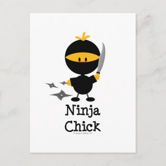 Ninja Chick Postcard Postkarte