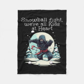 Ninja Childlike Snowball kämpft für Snowball Winte Fleecedecke (Vorderseite)