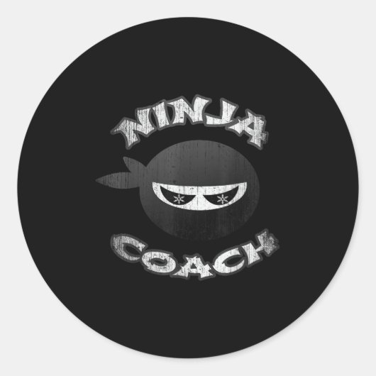 Ninja Coach Multitasking Team Trainer Lautsprecher Runder Aufkleber (Vorderseite)