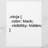 Ninja-Code, Skript Briefbogen (Vorderseite)
