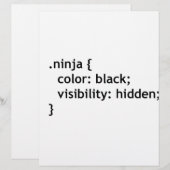 Ninja-Code, Skript Briefbogen (Vorne/Hinten)