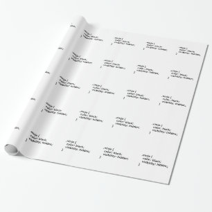Ninja-Code, Skript Geschenkpapier