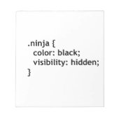 Ninja-Code, Skript Notizblock (Vorderseite)