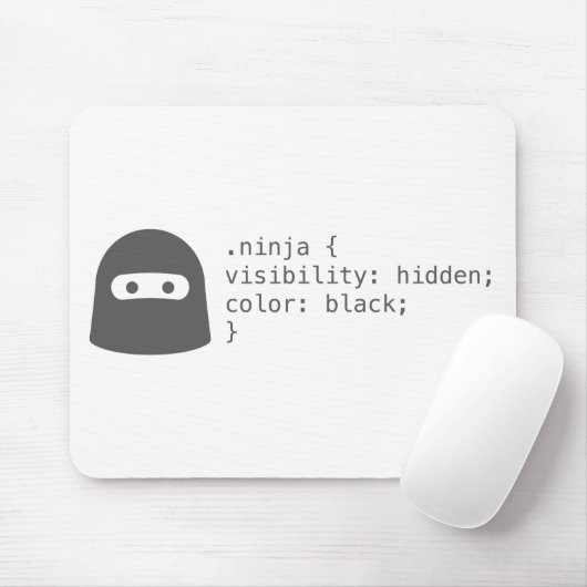 Ninja Computer-Code-Geeky lustige Mausunterlage Mousepad (Mit Mouse)