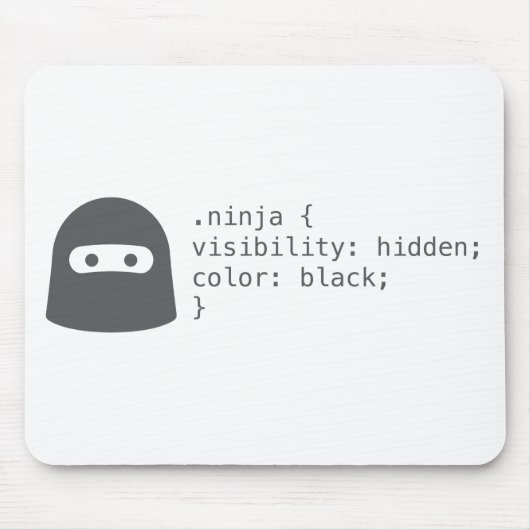 Ninja Computer-Code-Geeky lustige Mausunterlage Mousepad (Vorne)