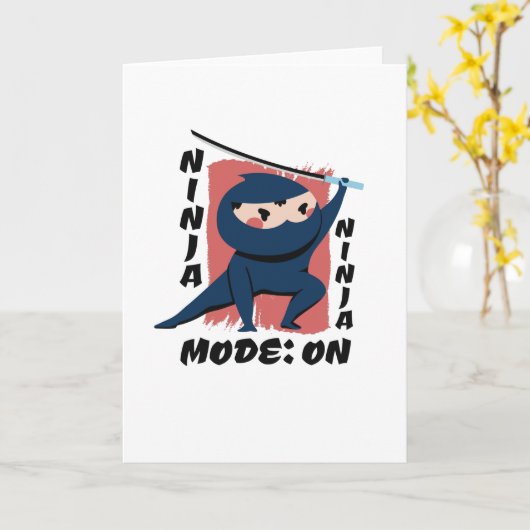 Ninja Costume Karte (Gelbe Blume)