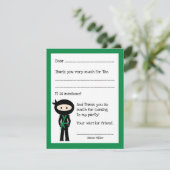 Ninja danke Ihnen zur Kenntnis nehmen, mit Farbänd (Stehend Vorderseite)