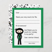 Ninja danke Ihnen zur Kenntnis nehmen, mit Farbänd (Vorne/Hinten)