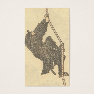Ninja, das ein Seil circa 1800s klettert