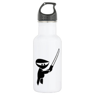 Ninja, das eine Katana Klinge ausübt Trinkflasche