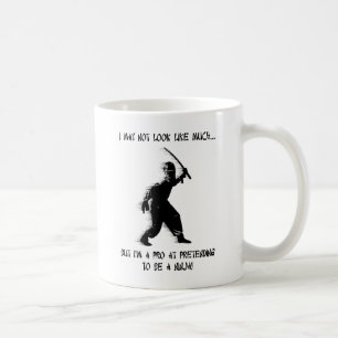 Ninja, der sich als Profi ausgibt, lustiger Becher Kaffeetasse